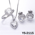 New Design Jewelry Set Heart Shape 925 Silver Jewelry.